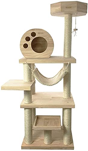 Kletterbaum Katzenkratzbaum Katzenbaum Katzenstreu Kratzbaum Groß All-Season Universal Massivholz Katzenklettergerüst LSDRALOBOOE 714 von LSDRALOBOOE