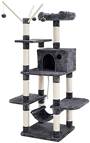 Kletterbaum Katzenkratzbaum Katzenbaum Katzenwohnung mit Hängematte Katzenturm LSDRALOBOOE 716 von LSDRALOBOOE