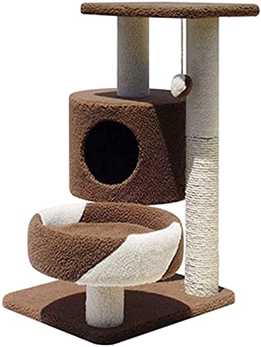 Kletterbaum Katzenkratzbaum Katzenbaum Kleine Massivholz-Katzenstreu Katze Springender Kratzbaum Sisal Klettern Katzenständer mit Nest Katzenbedarf LSDRALOBOOE 714 von LSDRALOBOOE