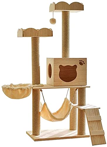 Kletterbaum Katzenkratzbaum Katzenbaum Mehrschichtige Apartment Hängematte Sisalsäule Verdicken Verschleißfestes Design Treppen Klettergerüst LSDRALOBOOE 714 von LSDRALOBOOE