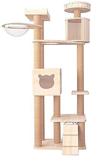 Kletterbaum Katzenkratzbaum Katzenbaum Möbel Plüsch Eigentumswohnung Spielhaus mit baumelndem Spielzeug Katzen Activity Center LSDRALOBOOE 716 von LSDRALOBOOE