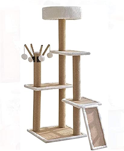 Kletterbaum Katzenkratzbaum Katzenbaum Plüsch Eigentumswohnung Spielhaus mit baumelndem Spielzeug Katzen Activity Center Kratzbaum Sisal Kratzbaum Möbel LSDRALOBOOE 716 von LSDRALOBOOE