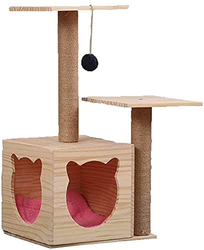 Kletterbaum Katzenkratzbaum Katzenbaum Zweistöckiger Katzenturm Katzensprungplattform Sisal Katzenbett Katzenkratzbrett Katzenspielcenter LSDRALOBOOE 714 von LSDRALOBOOE