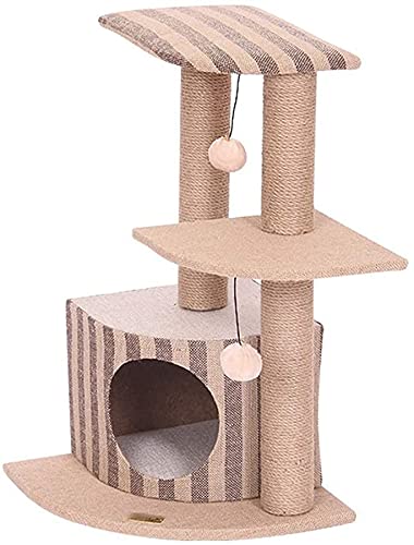 Kratzbaum Katzenbaum Kratzbaum Kletterbaum Katzen-Kletterturm-Spielzeug mit Katzenhaus für Indoor- / Outdoor-Katzenaktivität Kratzbaum-stabile Katzen-Kratzpfosten-Funktion LSDRALOBOOE 712 von LSDRALOBOOE