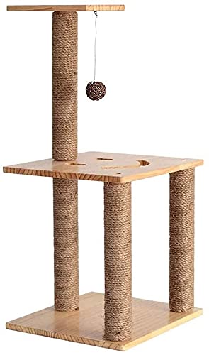 Kratzbaum Katzenbaum Kratzbaum Kletterbaum Katzensäule Sisal Seil Katzengreifbrett Hausgemachte Schleifkralle Spielzeug Katzenklettergerüst Massivholz Kratzbaum Katzenplattform LSDRALOBOOE 712 von LSDRALOBOOE