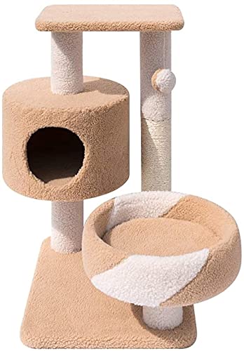 Kratzbaum Katzenbaum Kratzbaum Kletterbaum Kleine Massivholz-Katzenstreu Katze Springender Kratzbaum Sisal Klettern Katzenständer mit Nest Katzenbedarf LSDRALOBOOE 715 von LSDRALOBOOE