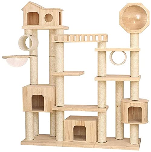 Kratzbaum Katzenbaum Kratzbaum Kletterbaum Massivholz Große Katze Klettergerüst Katze Grabpfosten Katzennest Katzenbaum Integriert, Katze Hauskatze Villa Kratzbaum Katze Klettergerüst LSDRALOBOOE 7 von LSDRALOBOOE