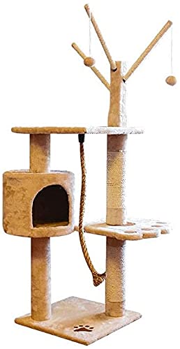 Kratzbaum Katzenbaum Kratzbaum Kletterbaum Massivholz Katzennest Katze Baum Große Katze Hauskatze Villa Sisal Seilkatze Grabpfosten LSDRALOBOOE 715 von LSDRALOBOOE