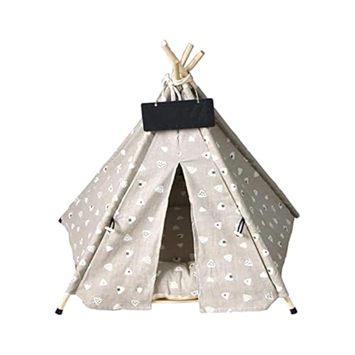 Haustiere Tipi-Bett mit dickem Kissen, tragbares Hundezelt für mittlere und kleine Hunde und Katzen, komfortables Haustier-Haus von LSHTAR