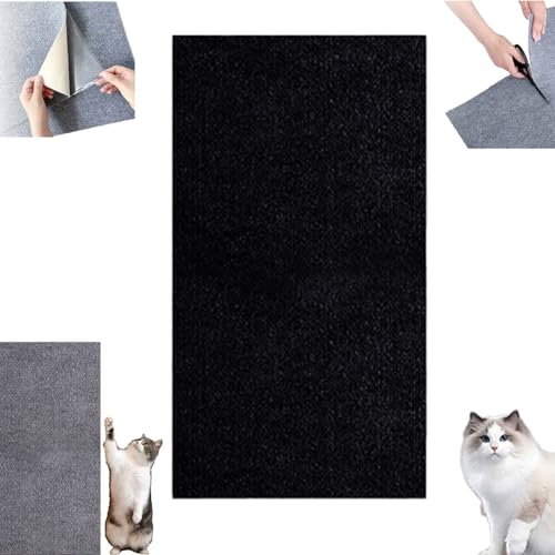 DIY Climbing Cat Scratcher, Selbstklebende Kratzmatte, Kratzmatte Selbstklebend, Kratzmatte Für Katzen, Kratzteppich Selbstklebend, Klebe Kratzmatte Katze (40 * 100cm,Black) von LSNTUU