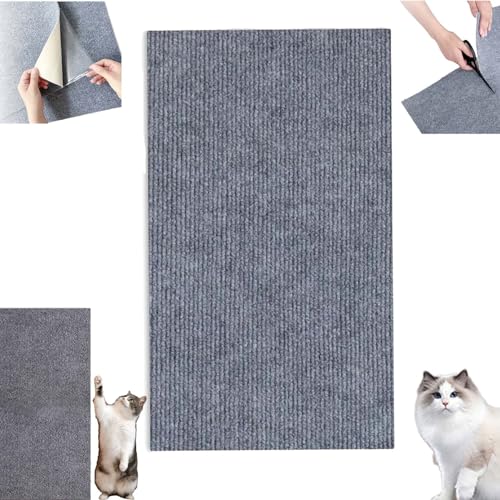 DIY Climbing Cat Scratcher, Selbstklebende Kratzmatte, Kratzmatte Selbstklebend, Kratzmatte Für Katzen, Kratzteppich Selbstklebend, Klebe Kratzmatte Katze (40 * 100cm,Light Gray) von LSNTUU