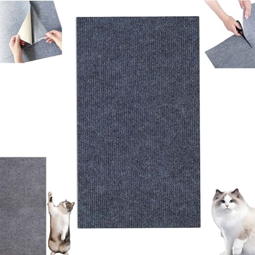 DIY Climbing Cat Scratcher, Selbstklebende Kratzmatte, Kratzmatte Selbstklebend, Kratzmatte Für Katzen, Kratzteppich Selbstklebend, Klebe Kratzmatte Katze (40 * 200cm,Dark Gray) von LSNTUU