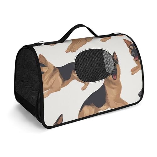 Haustier-Handtasche, Deutscher Schäferhund, bedruckt, tragbar, für den Außenbereich, Katzentasche, Geldbörse, kleine Hundetrage für Reisen/Auto/Outdoor von LSWQK