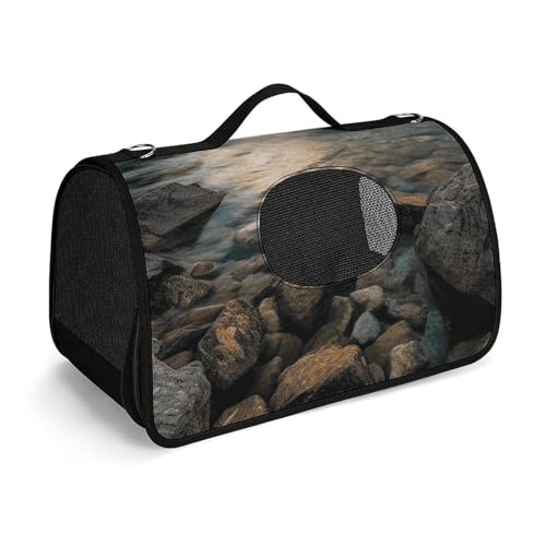 Haustierhandtasche Gletscher-Nationalpark, bedruckt, tragbar, für den Außenbereich, Katzentasche, Geldbörse, kleine Hundetrage für Reisen/Auto/Outdoor von LSWQK