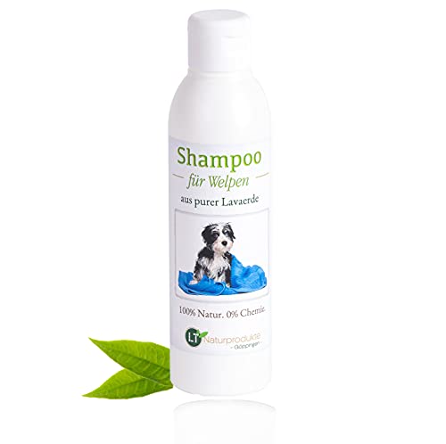 LT-Naturprodukte Welpenshampoo | Bio | sanfte Pflege für Hundewelpen ohne Chemie & Seife | gegen Juckreiz | hypoallergen | mit original weißer Lavaerde | 250 ml von LT-Naturprodukte