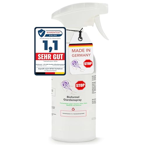 LTK-008 BIODELTA Giardien Spray 1L Wischkonzentrat für Hund, Katze & co - Haustier Hygiene Spray - Giardien Desinfektionsmittel gegen Viren Bakterien & Pilze - effektiver Geruchsentferner von LTK-008