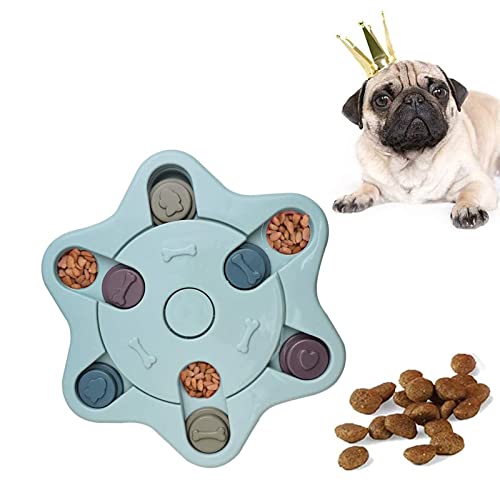 LTLWSH Hundespielzeug Intelligenz, Hundepuzzle Spielzeug Hunde Lernspielzeug, interaktive Treat Dispenser Puzzle Hundespielzeug, Langsamer Feeder Verbesserung der IQ Puzzle Bowl für Welpen,Blau von LTLWSH