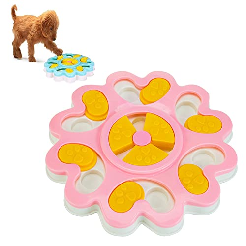 LTLWSH Hundespielzeug Intelligenz, Hundepuzzle Spielzeug Hunde Lernspielzeug, interaktive Treat Dispenser Puzzle Hundespielzeug, Langsamer Feeder Verbesserung der IQ Puzzle Bowl für Welpen,Rosa von LTLWSH