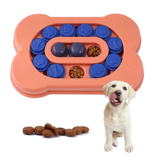 LTLWSH Hundespielzeug Intelligenz, Hundepuzzle Spielzeug Hunde Lernspielzeug, interaktive Treat Dispenser Puzzle Hundespielzeug,Orange von LTLWSH