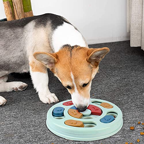 LTLWSH Hundespielzeug Intelligenz Hundefutter Welpenspielzeug,Interaktives Verlangsamen Sie das Essen von Hundespielzeug,Rutschfestes Intelligenzspielzeug für Hunde,Welpen und Katzen,Round von LTLWSH