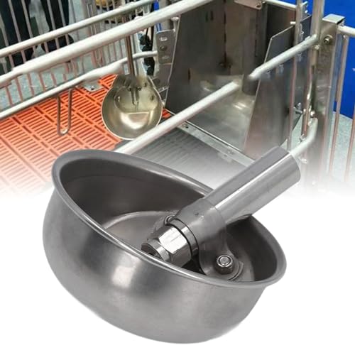 LTSQIN Automatische Schweine Tränke Verdickte Vieh Wasser Feeder Edelstahl Kuh Trinkwasser Schüssel Wasser Spender (Small Size) von LTSQIN