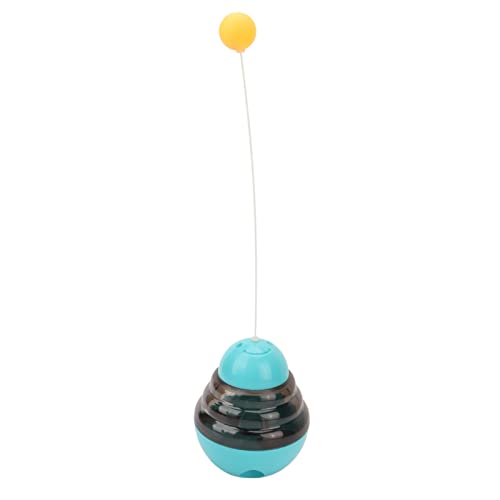 LTSQIN Katzen-Leckerli-Spender-Spielzeug, interaktives Katzenspielzeug, Katzen-Leckerli-Spender-Ball, langsames Füttern, interaktives Kau-Tierfutter-Spenderspielzeug mit Neckball, für (Blauer See) von LTSQIN