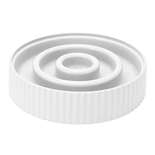 Langsamer Feeder, Premium-PP, Antihaft-Öl, Antihaft-Staub, Starkes, druckbeständiges und sturzsicheres Material, ideal für Haustiere mit Blähungen, Fettleibigkeit und Anderen (White) von LTSQIN