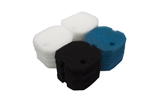 LTWHOME Poly grobe feine Schaum Filter Pads Serie Passt für Aqua One AQUIS 1200/1250 und 1000/1050(Packung mit 24) von LTWHOME