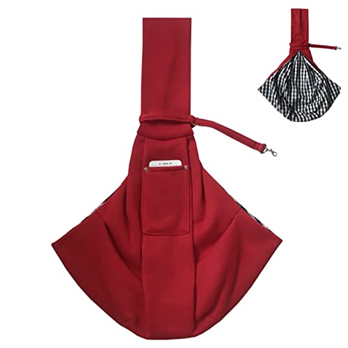 LUCBEI Haustier Eine Schulterwelpenbeutel, Pet Rucksack, verstellbare Gürtel-Schultertasche Taschenträger (Color : Rood) von LUCBEI