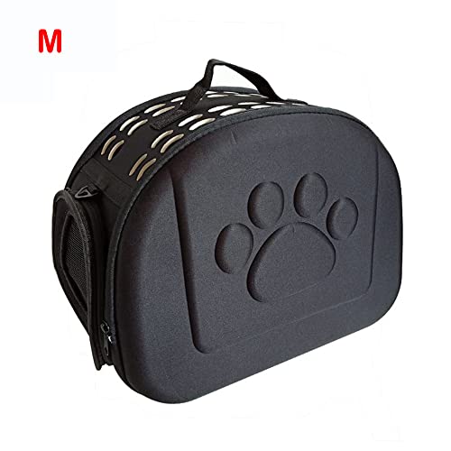 LUCBEI Haustier Eva Faltbare Reisetasche, atmungsaktiv, tragbar for kleine Hunde und Katzen im Freien Taschenträger (Color : M Black) von LUCBEI