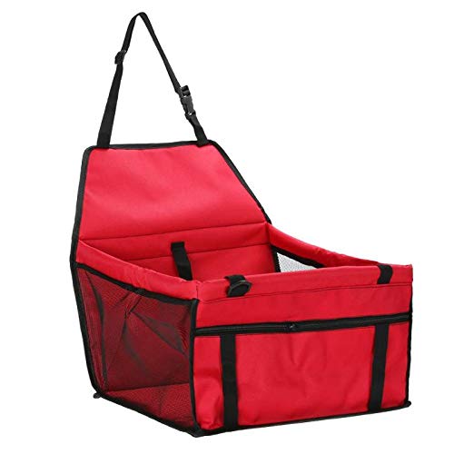 LUCBEI Haustier Faltbare Haustier-Hundetragetasche, sicherer Tragehundesitz, Haustier-Autositz Taschenträger (Color : Rood) von LUCBEI