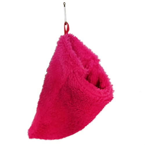 LUCBEI Haustier Hamsterkäfig, Winter warm kurzer Plüsch-Vogelkäfig, Eichhörnchen hängend Schlafsack, kleine Haustierbedarf Taschenträger (Color : Rood) von LUCBEI