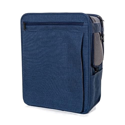 LUCBEI Haustier Haustier-Katzentragetasche, Reiserucksack, Handtasche, kleine Katzen- und Hundetragetasche Taschenträger (Color : Blauw) von LUCBEI