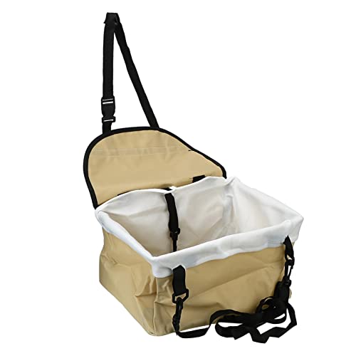 LUCBEI Haustier Hundesitz, Auto-Reise-Accessoires, faltbar for den sicheren Trag, 2 in 1 Hundeträger, Welpenauto-Sitzkissen Taschenträger (Color : Beige) von LUCBEI