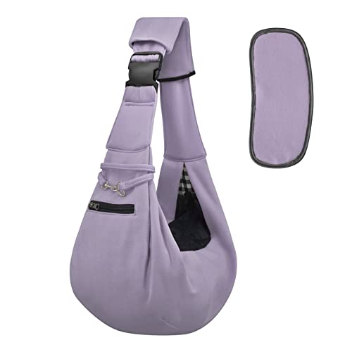 LUCBEI Haustier Katzentasche, tragbare Umhängetasche, Hundetasche, tragbare Haustiertasche, Hundetasche, Welpenrucksack, Katzentasche Taschenträger (Color : Purple) von LUCBEI