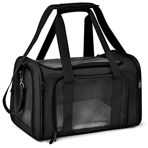 LUCBEI Haustier Katzenträgertasche, große Kapazität PET-Tragetasche, Reisetasche Taschenträger (Color : Schwarz, Size : S) von LUCBEI