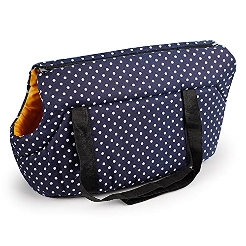 LUCBEI Haustier Luxus-tragbare Haustierhund-Taschen-Tasche for Reisen/Sport/Reiten // Wander- / Haustierenträger for den Außenbereich Taschenträger (Color : Navy, Size : S) von LUCBEI