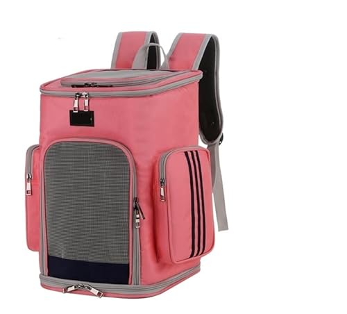 LUCBEI Haustier Moderne atmungsaktive Katze Reisetasche, Freizeit tragbare Haustier-Back-Tasche, Rucksack im Freien Taschenträger (Color : Roze) von LUCBEI