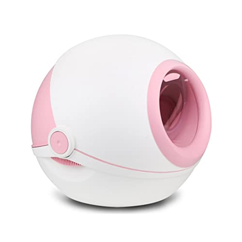 LUCBEI Katzentoilette Katze Wurf Box Geschlossen Selbstreinigungstraining Katze Wurf Shovel Chat Toilette Katzen Winde Desodorierung Kätzchen Bettpans Anti-Spritzer Katzenklo (Color : Roze) von LUCBEI