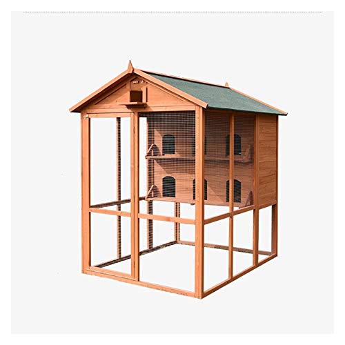 LUCBEI Vogelkäfig Große Outdoor-Taube Haus Shed Bird Cage Große Terrasse Garten Villa Finkenkäfig von LUCBEI