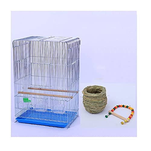 Vogelkäfig Plattierungsprozess Vogelkäfig Große Tiger Haut Pfingstroy Cockatiel Vogelkäfig Zierzuchtkäfig for Fliegende Haustiere, Finken Finkenkäfig (Color : B) von LUCBEI