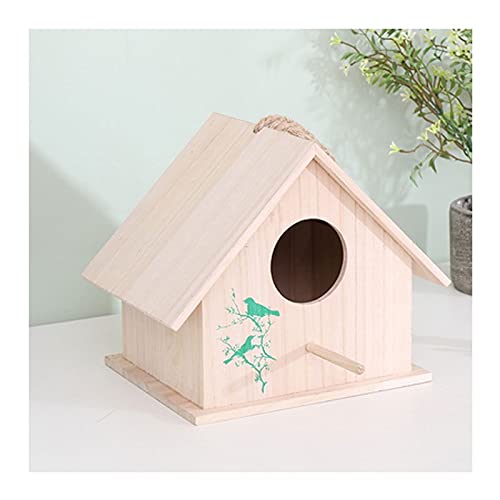 Vogelkäfig Vogelhaus Vogel Nest Tiger Hautkäfig Kleine Haus Papagei Haus Hölzernes hängendes Nest Winter Outdoor Warme Box Finkenkäfig (Color : C) von LUCBEI