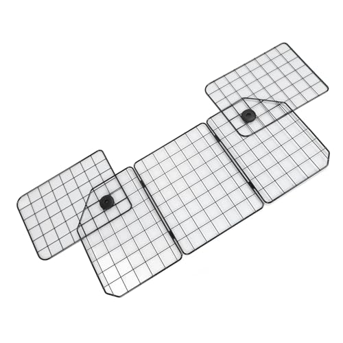 LUCKDANO Absperrgitter für Hundeautos, Verstellbare Trennwand für den Laderaum für Haustiere, Universelle Passform, Faltbares Design, Robuste Drahtgitterabsperrungen, Sicheres von LUCKDANO