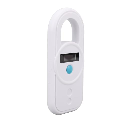 LUCKDANO Hochempfindlicher Dual-Frequenz-Mikrochip-Scanner für Haustiere, USB-Schnittstelle, Wiederaufladbarer Tag-Leser für Tier-ID-Tag-Scanner (White) von LUCKDANO