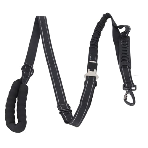 LUCKDANO Reflektierende Nylon-Haustierleine, Auto-Sicherheitsgurt-Hundegeschirr-Leine, Ergonomische Outdoor-Hundeleine mit Sicherer Befestigung für das Fahrzeug, Ideal für Nächtliche von LUCKDANO