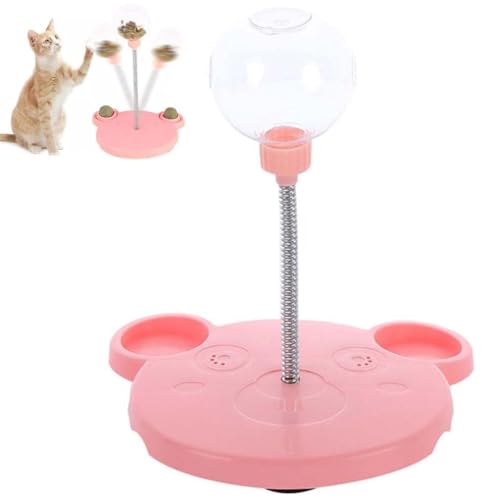 Interaktives Hundespielzeug, Wackelndes Hunde Leckerli Spielzeug, Futterball Für Hundes, Futterautomat Spielzeug Slow Feeder Hund Feeder Ball, Snackball Hund Leckerli Ball für Hunde Katzen (Rosa) von LUCKKY