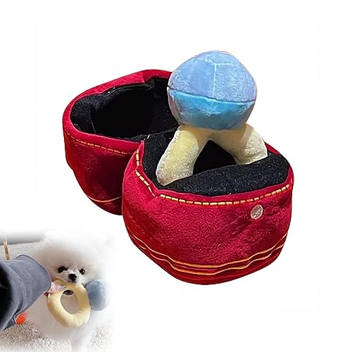 LUCKKY Liebesring-Etui gefülltes Plüschtier, Love Ring Case Stuffed Plush Toy, Kreative Ringbox Plüschtier, Hundespielzeug, Kauspielzeug Hund, Quietschend Plüschtier Zahntrainings Spielzeug von LUCKKY