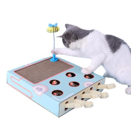LUCKKY Miaofairy Cat Toy, Miaofairy Whack-a-Mole 3-in-1 Katzenkratzer und Spielzeug, Katzen-Anreicherungsspielzeug für Hauskatzen, Whack A Mole-Spiel, Interaktives Katzenspielzeug LUCKKY Miaofairy Cat Toy, Miaofairy Whack-a-Mole 3-in-1 Katzenkratzer und Spielzeug, Katzen-Anreicherungsspielzeug für Hauskatzen, Whack A Mole-Spiel, Interaktives Katzenspielzeug von LUCKKY