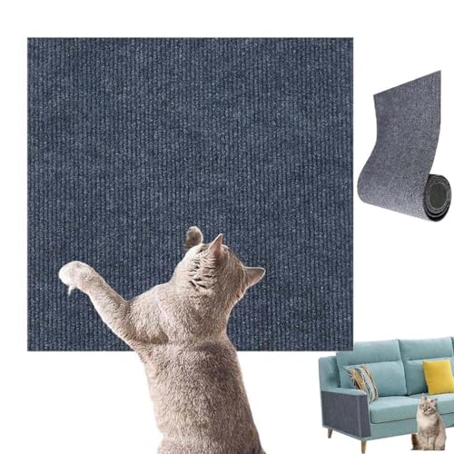 Vowtrlleoy Cat Scratching Cloth,Selbstklebend Kratzmatte Katze,Kratzmatte Katze Wand,Kratzschutz Sofa Katze,DIY Trimmbarer Katzen Kratzmatte für Schützt Teppiche Sofa Möbelschutz (Grau, 30 * 100CM) von LUCKKY