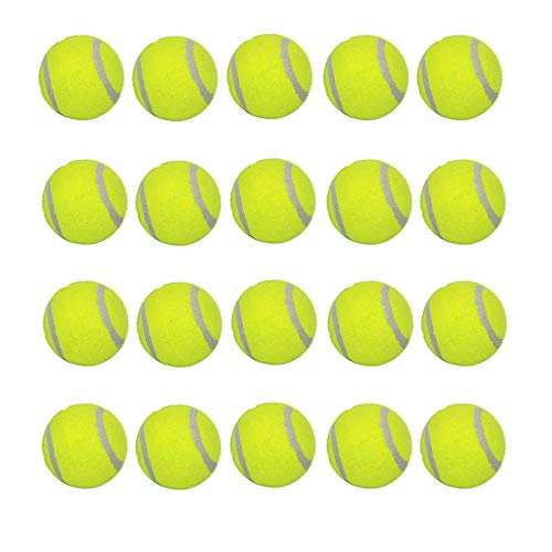 LUCKYERMORE Tennisbälle für Hunde, 20 Stück, für kleine Hunde, Premium-Apportier-Spielzeug, ungiftig, Nicht abriebendes Material, 5,1 cm Mini-Tennisball für Welpen, kleine Hunde von LUCKYERMORE